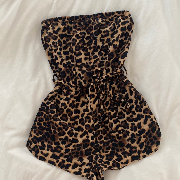 Forever 21 Pants - cheetah print romper